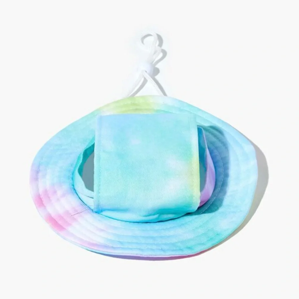 NWT Barbie Tie Dye Pet Dog Cat Bucket Hat - SIze XS/Small
